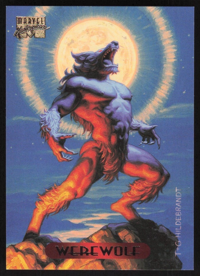 Werewolf #135 Marvel 1994 Masterpieces trading card — raw and PSA graded price guide