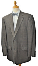 Barutti jacket scarf linen-virgin wool size 56 2XL bronze charcoal linen texture