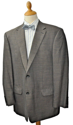 BARUTTI SAKKO Tuch LEINEN-SCHURWOLLE Gr.56 (2XL) Bronzeanthrazit Leinenstruktur