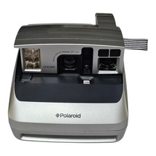 Polaroid One 600 Silver Instant Film Flash Camera Pop Up - UNTESTED