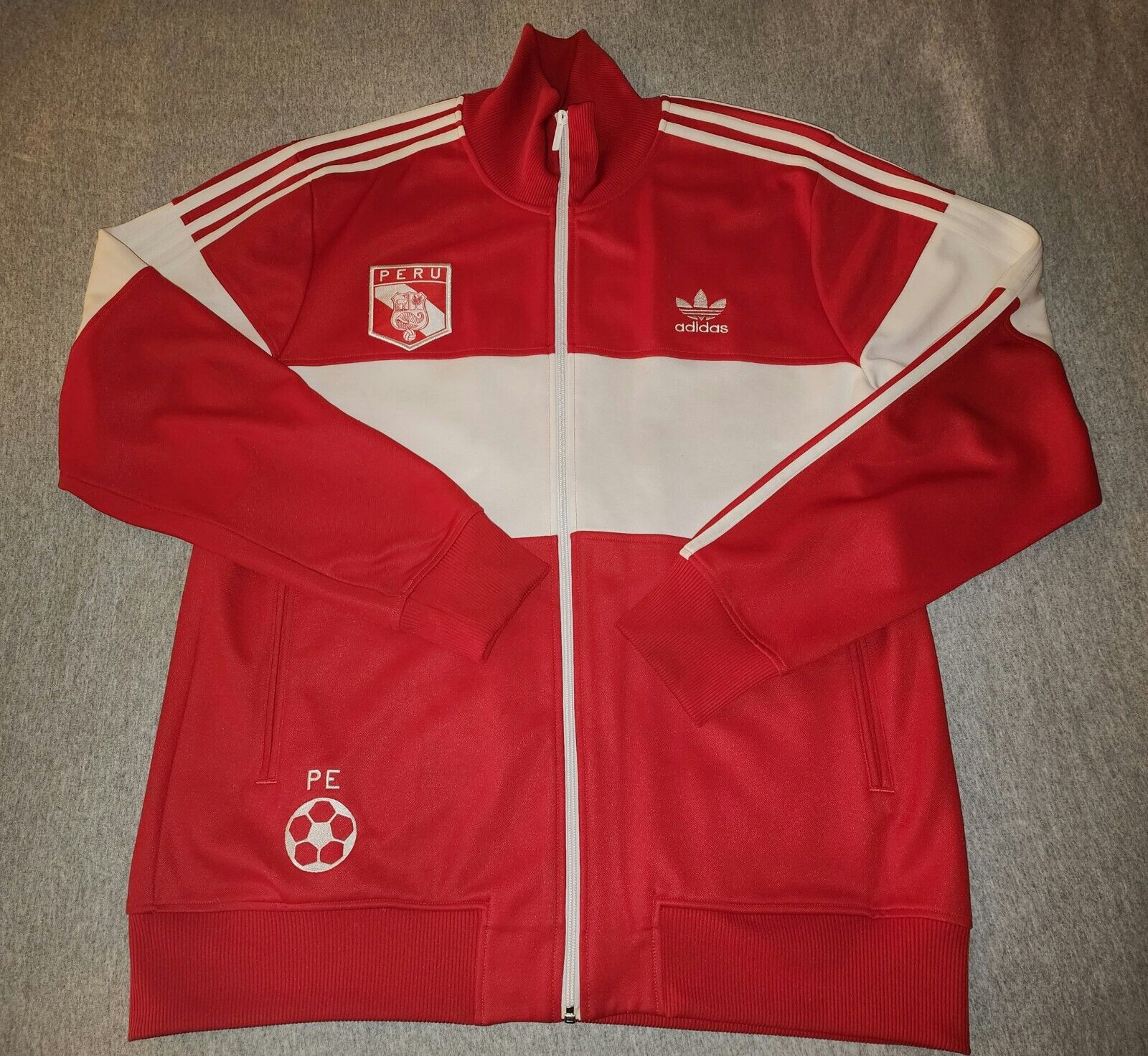 Adidas Perú Soccer Zip Track (Embroidered Peruvian Shield) sz XL eBay