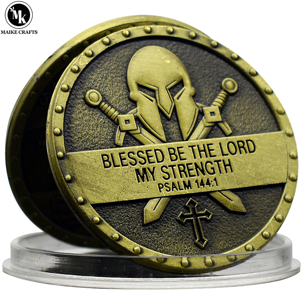 Man of God Challenge Coin Knight Templar Cross Commemorate Coin Collecction Gift