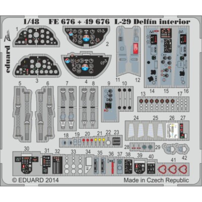 MW22 EDUARD FE676 L-29 DELFIN INTERIOR S.A. 1/48 ZOOM SET for