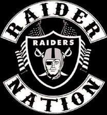 2 Las Vegas Raiders Oakland Nation Waterproof Vinyl Stickers 4x4 Decals