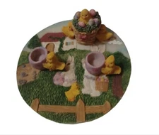 Easter Bunny Miniature Tea Set Bunnies And Baby Chicks ~Read ~