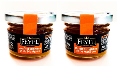 Confit Zwiebel Mango zu Foie Gras oder Käse aus Frankreich 2x 60g Feyel 