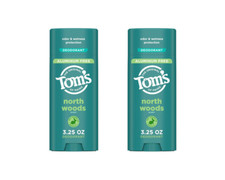 Tom's of Maine North Woods Natural Deodorant Pack of 2 3.25 oz Aluminum Free