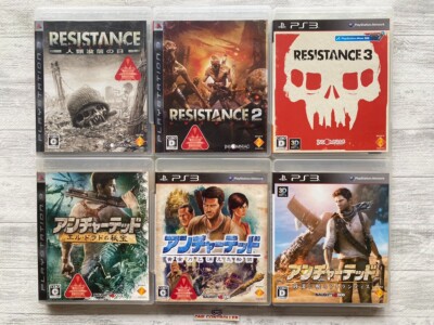 SONY PS3 Resistance Fall of Man & 2 & 3 & Uncharted Treasure