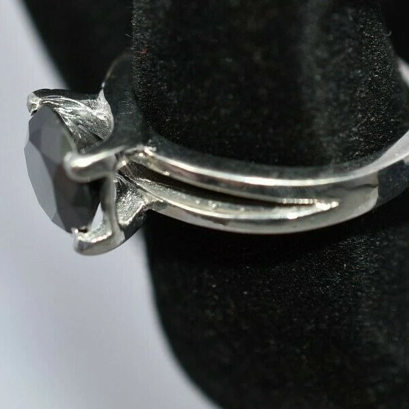 Rough cut shop black diamond ring