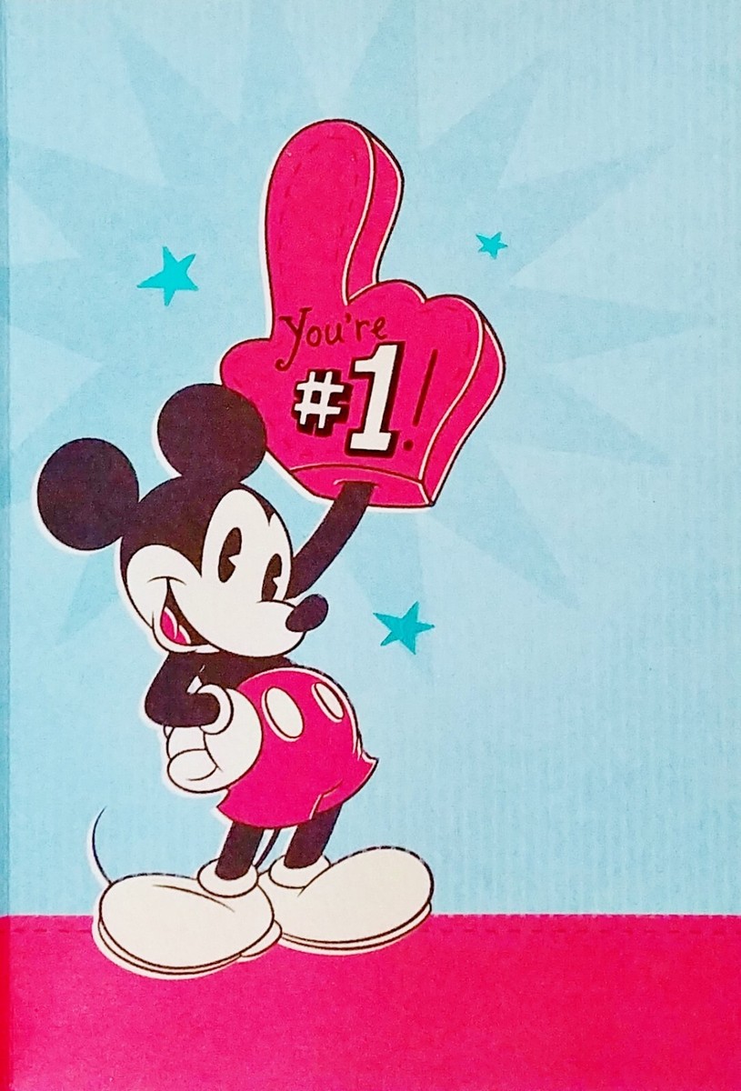 Mickey Mouse Happy Birthday Nephew Greeting Card - You're #1 | eBay