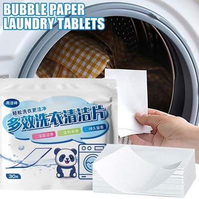 30Pcs Laundry Detergent Sheets, Washing Sheet Earth S  Eco-friendly Space H3D0