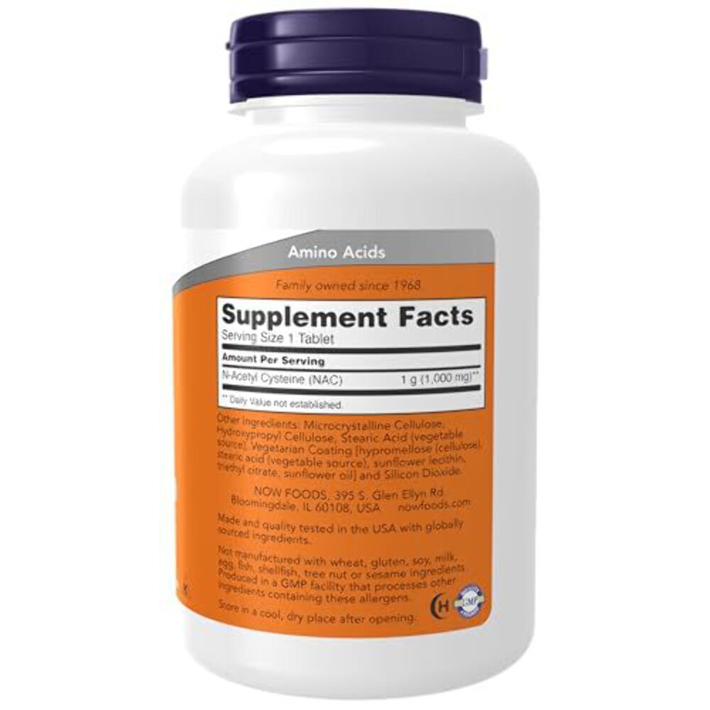 NOW Supplements NAC 1000mg 120 Tablets eBay