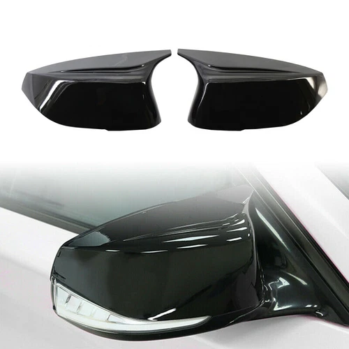 For Infiniti Q50 Q60 2014-2021 Gloss Black Rear View Side Wind Mirror Cover Caps