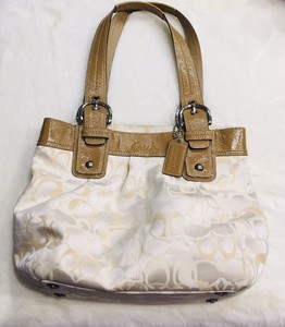 light tan coach purse