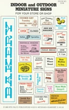 Dollhouse Miniature Bakery Store Sign Set Lots of Variety Over 25 Signs S108