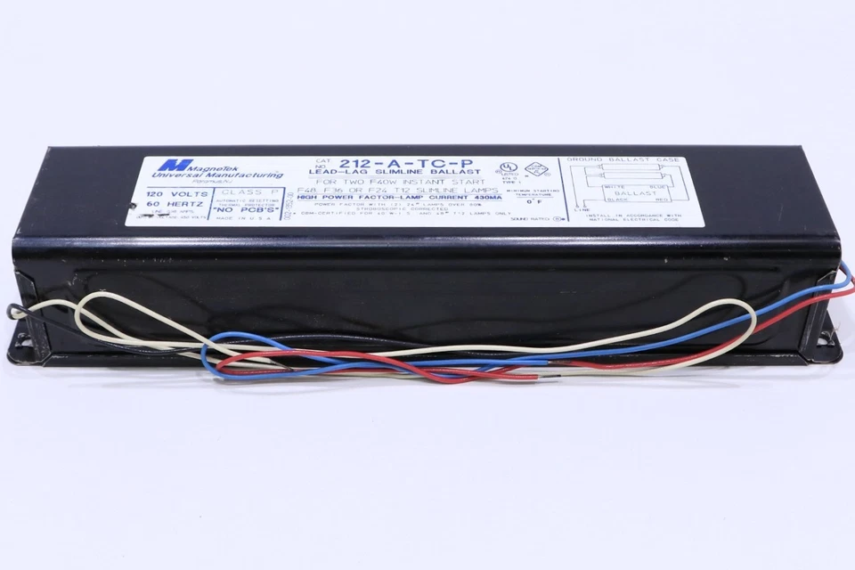 * NEW MAGNETEK UNIVERSAL 212-ATCP LEAD-LAG SLIMLINE BALLAST 120V 60H - Image 4 of 4