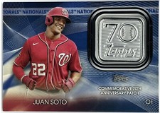 2021 Topps - Topps 70th Anniversary Manufactured Logo Patches Series 2 Blue...