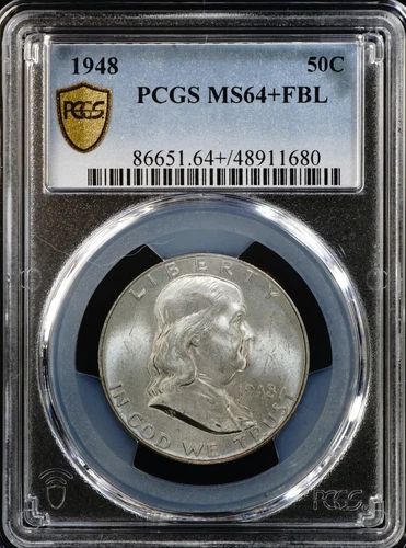 1948 Franklin Half Dollar Uncirculated PCGS MS64+ FBL Dusty Album Tone 680