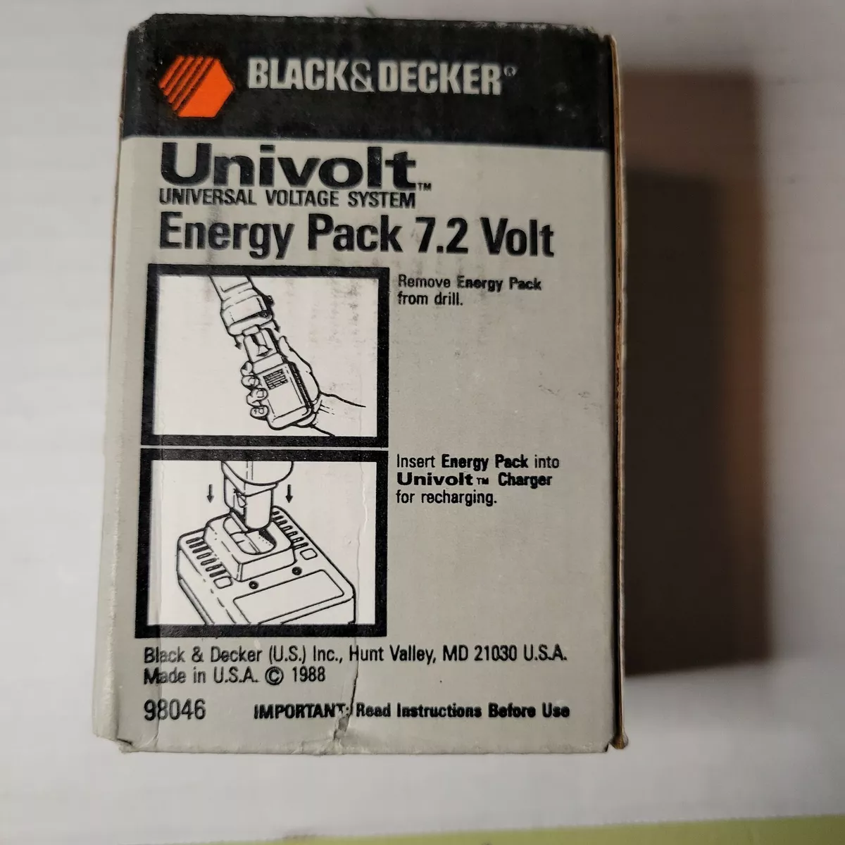 Black and decker 7.2 clearance volt battery