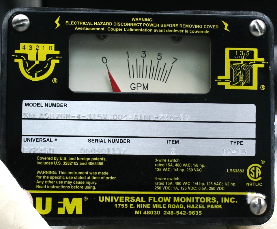 One UFM SN-ASB7GM-4-315V.884-A1NL-ZSC-3D Control Box Type 12 GOSS WP.5338926 NEW - Image 3 of 4