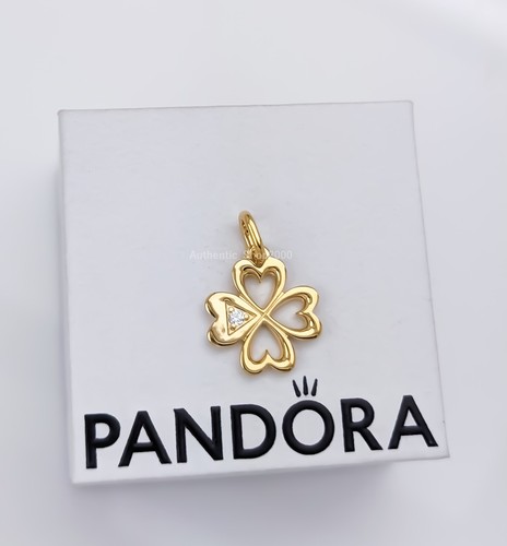 Nuevo 100% Auténtico PANDORA ME Corazón Cuatro Hojas Trébol Medallón Dije 763034C01 - Imagen 2 de 7