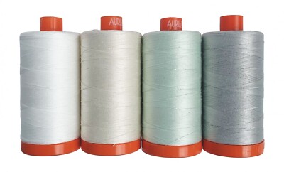 MODERN SHIRTINGS Aurifil Thread Set 4 Lg Spools 1422 yds ea 50 wt Cotton
