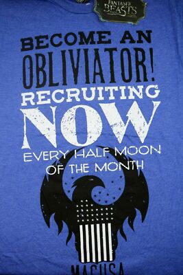 BECOME AN OBLIVIATOR Graphic T-Shirt Tee Blau M (Medium) Herren -- NEU!
