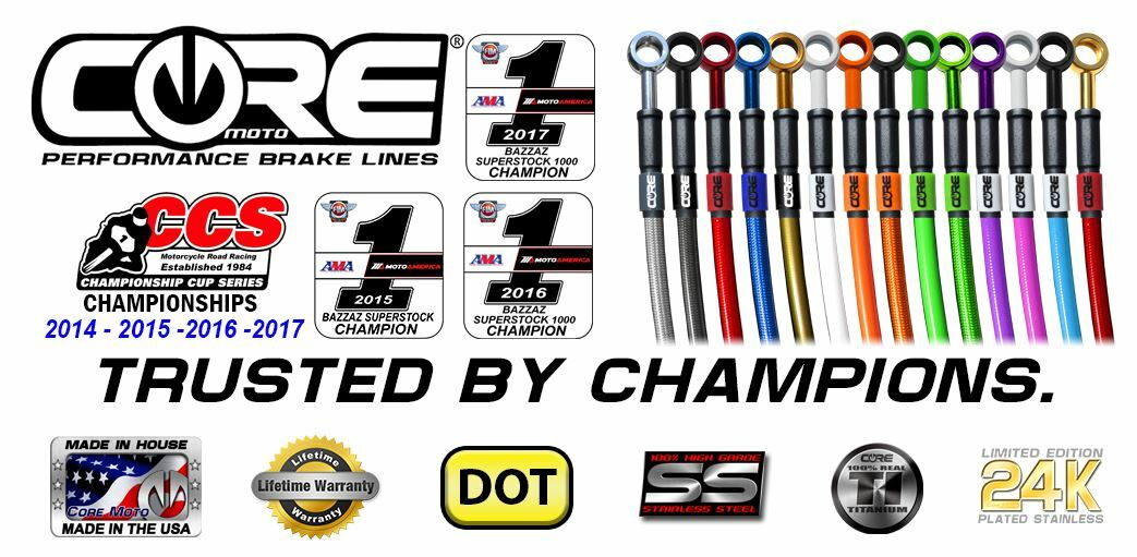 KAWASAKI ZX7R 1996-2003 FRONT BRAKE LINE KIT (2 LINES) COREMOTO | eBay