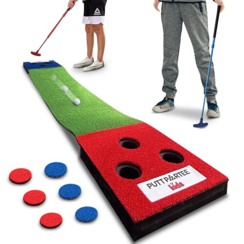 Kids Golf Putting Game - Portable Indoor-Outdoor Golf Game Set 2 Height-Adju...