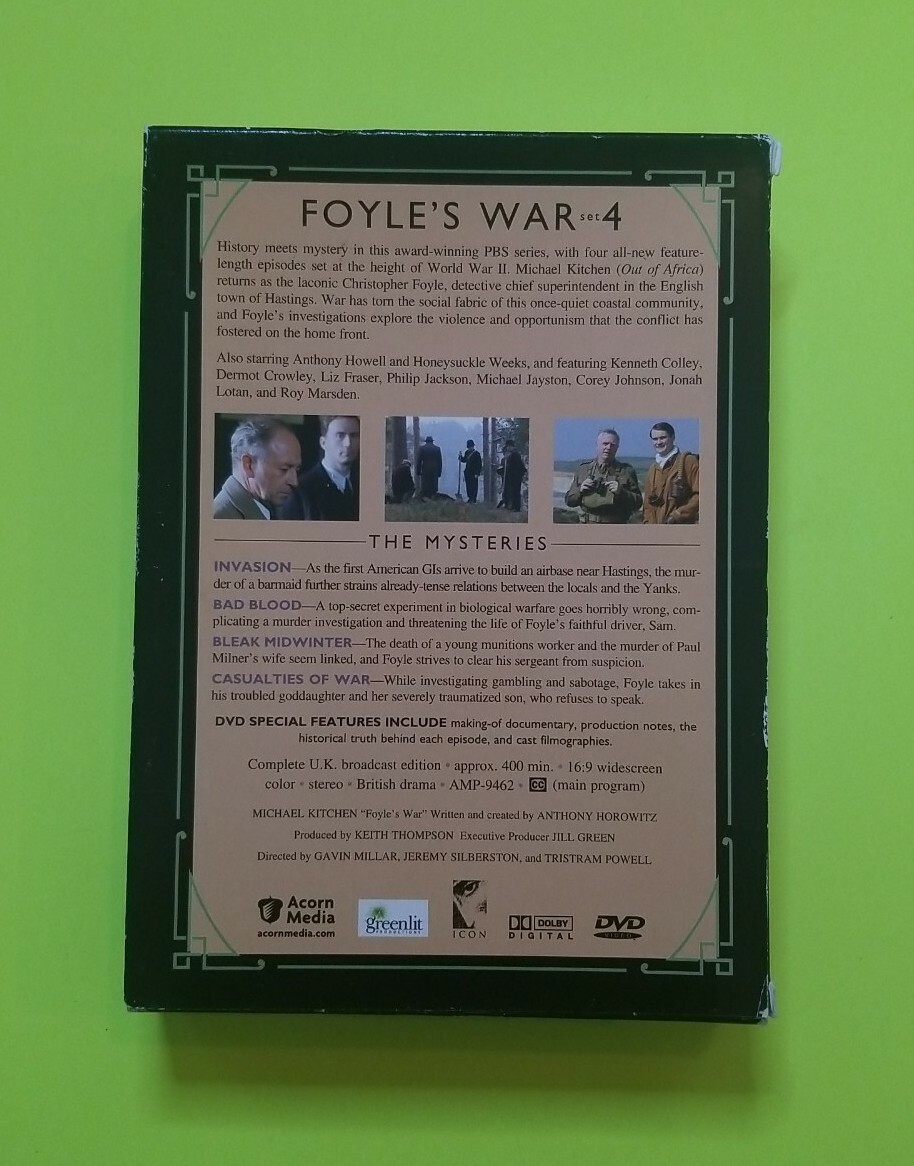Foyle's War - Set 4 (DVD, 2007, 4-Disc Set) **Buy 2 Get 1
