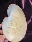 VTG Frankoma Pottery Ashtray Trinket Lily Pad Dish Road Runner Brown #466.