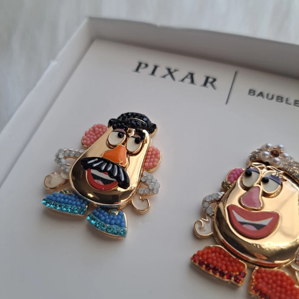 Disney Pixar X Baublebar Toy Story Mr & Mrs Cabeza de Patata Pendientes Tono Dorado Tachuelas Foto 2 de 4