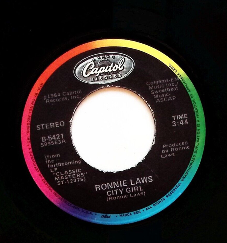 RONNIE LAWS – CITY GIRL/ROLLING CAPITOL RECORDS VINYL 45 76-149
