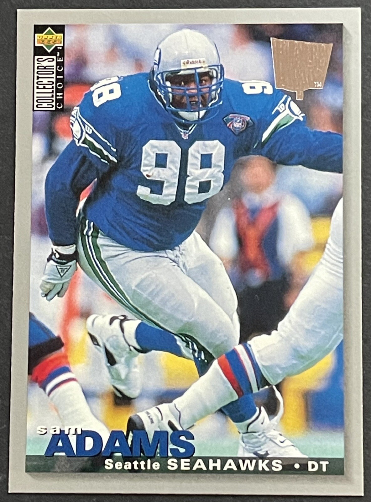1995 Collector's Choice Player's Club Seahawks Football Card #204 Sam Adams