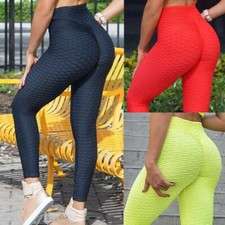Women Push Up Leggings Yoga Pants Anti Cellulite Sports Ruched Scrunch Trousers
