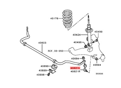 LH Suspension Stabilizer Link 4056A192 For Mitsubishi L200 Triton