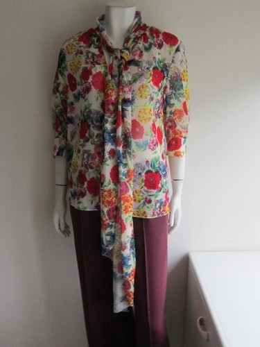 L.K. Bennett Holzer Floral Polyester Blouse UK 10 - Picture 3 of 10