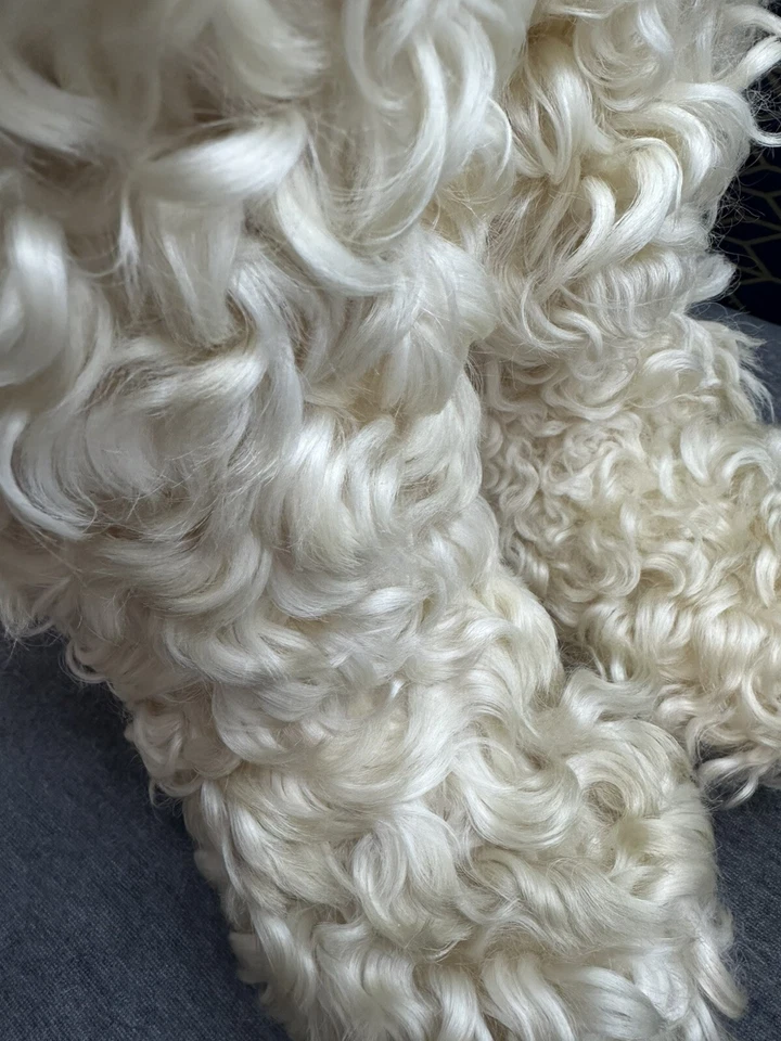 LA MONDIALE Italia - "Las botas de piel" - Con papeleo EE. UU. 7 Textura rizada única en su clase Foto 4 de 4