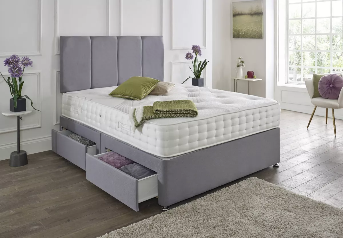 Divan bed with orthopaedic cheap mattress