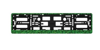 1X Grün Gras Design Nummernschild Einfassung Scharnier Halter für jeden Van LKW PKW
