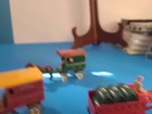 3 Tiny Village Metal Horse And Wagons — photo 2