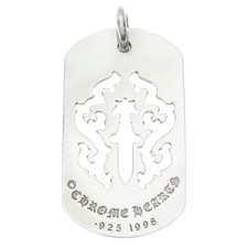 CHROME HEARTS LARGE D TAG LRG DAGGER CUT OUT DOG NECKLINE TOP Used 2bfa44559fd36