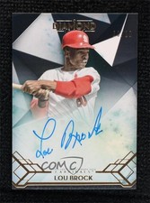 2020 Topps Diamond Icons Auto Purple 10/10 Lou Brock #AC-LB Auto HOF 1u6