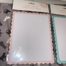 Dry Erase 2 Pack Table Top Sign. Easel Style. Write A Reminder Leave A Note