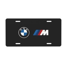 Bmw Marque License Emblem Black 6x12 Inch Aluminum License Plate - Made In Usa