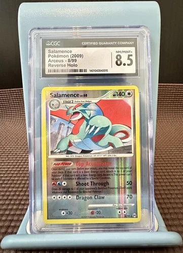 2009 Pokemon Salamence 8/99 Arceus Reverse Holo CGC PSA 8.5 NM Mint+
