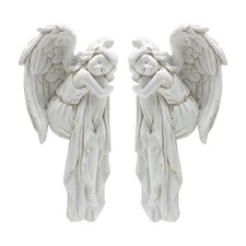 Angel Sculpture Door Frame Ornament Sleeping Angel Resin Statue Wall Frame Ho...