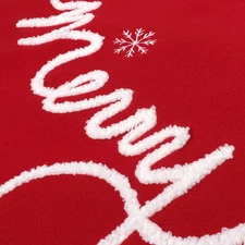 Christmas Tree Skirt, 30 Inches Red Tree Skirt for Holiday Home Decor Xmas