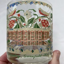 Vtg MCM Georges Briard Glasses Set Of 4 Applique and Embroidery Birds Flowers