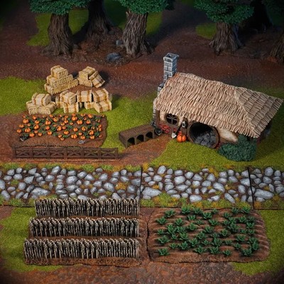 Conquest Creation's Halfling Farmstead 28mm Wargame/RPG/DnD/Middle Earth Terrain